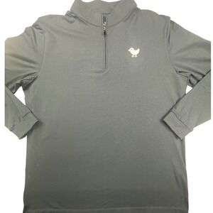 Bad Birdie Mens XL Quarter Zip Pullover Gray Heather Golf Performance Shirt Logo
